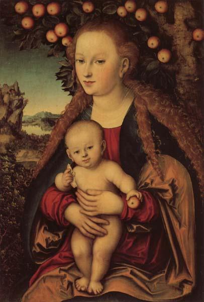 Lucas Cranach the Elder Madonna and Child Under an Apple Tree oil painting image